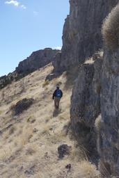 Traversing below the summit cliff band [sat oct 14 13:17:15 mdt 2017]